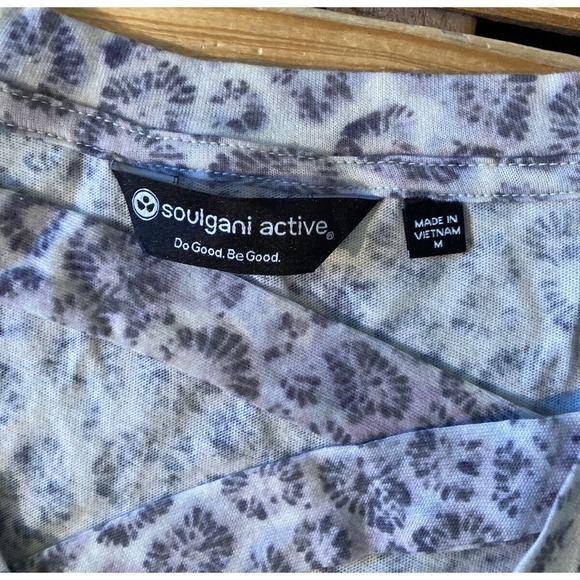 NEW Soulgani Active Beach Babe Long Sleeve V Neck Strap Top Size Medium Gray - Picture 3 of 9